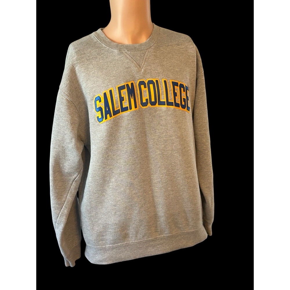 Salem‎ College Pennant Sportswear Sweatshirt Mens Medium Grey Crewneck